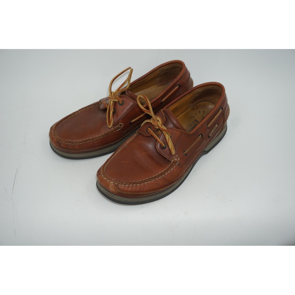 Mephisto Spinnaker Boat Shoes Mens Size 11 Brown Leather Lace Up Casual
